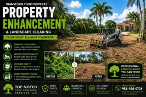 Property Enhancement Lanscape Clearing Property Enhancement Landscape Clearing Top Notch Tree Trimming Services south florida broward miami dade palm beach county