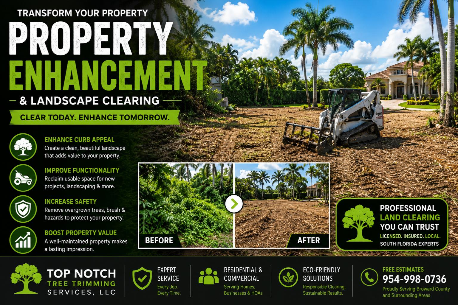 Property Enhancement Lanscape Clearing Property Enhancement Landscape Clearing Top Notch Tree Trimming Services south florida broward miami dade palm beach county